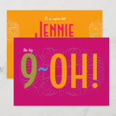 Invitation 90e anniversaire - le 9-OH ! (Devant / Derrière)