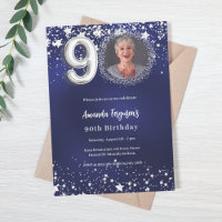 90e anniversaire marine bleu argent étoiles photo