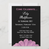 Invitation 90e anniversaire Modèle - Daisy rose (Dos)