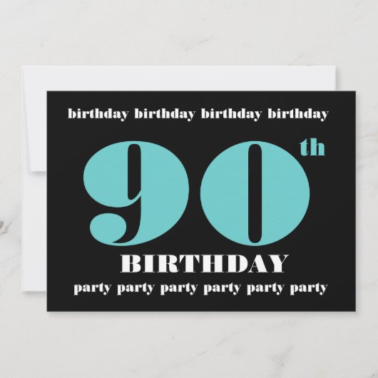 Invitation 90e anniversaire Modèle d'invitation (Devant)