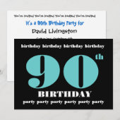 Invitation 90e anniversaire Modèle d'invitation (Devant / Derrière)