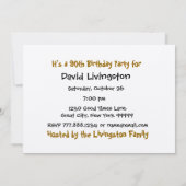 Invitation 90e anniversaire Modèle d'invitation (Dos)