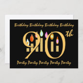 Invitation 90e anniversaire Modèle d'invitation (Devant / Derrière)