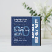 Invitation 90e anniversaire Motif moderne dans les teintes de (Debout devant)