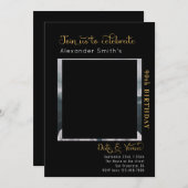 Invitation 90e anniversaire Noir (Devant / Derrière)