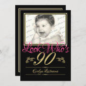 Invitation 90e anniversaire Photo (Devant / Derrière)