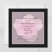 Invitation 90e anniversaire Rose d'invitation pour 90e annive (Devant)