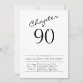Invitation 90e anniversaire Script 90 Partie (Devant)