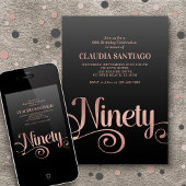 Invitation 90e anniversaire Script moderne