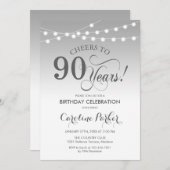 Invitation 90e anniversaire - Silver White (Devant / Derrière)