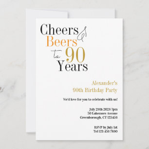 Invitation 90e anniversaire Soeurs et bières Mini fête