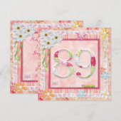 Invitation 90e anniversaire style scrapbooking (Devant / Derrière)
