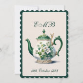 Invitation 90e anniversaire Tea Party Green Regency Anniversa (Dos)