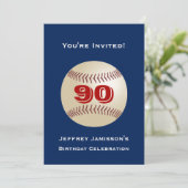 Invitation 90e Anniversaire, Thème de baseball (Debout devant)