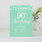 Invitation 90e Anniversaire Vert Menthe (Debout devant)