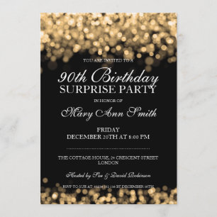 Invitation 90e cérémonie d'anniversaire de la Surprise Gold L