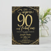Invitation 90e fête d'anniversaire 90 fabuleuse Parties scint (Debout devant)