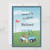 Invitation 90e fête d'anniversaire Fête de golf pour hommes (Dos)