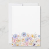 Invitation 90e fête d'anniversaire Printemps aquarelle Floral (Dos)