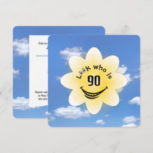 Invitation 90e fête d'anniversaire Sunshine d'été
