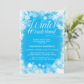 Invitation 90e fête d'anniversaire Wonderland Winter Wonderla (Debout devant)