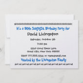 Invitation 90e Modèle d'invitation à la fête d'anniversaire S (Dos)