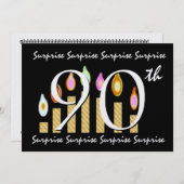 Invitation 90e Modèle d'invitation à la fête d'anniversaire S (Devant / Derrière)