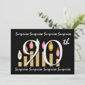 Invitation 90e Modèle d'invitation à la fête d'anniversaire S (Debout devant)