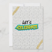 Invitation 90s Hip hop Anniversaire Retro Party (Dos)