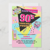 Invitation 90s Retour Anniversaire (Devant)