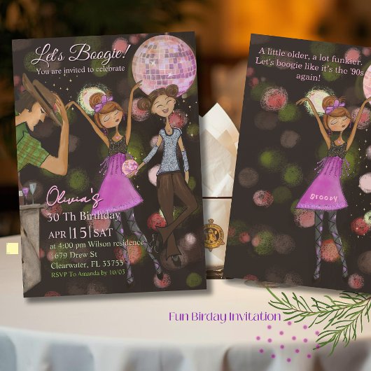 Invitation 90s Retro Disco 30th Birthday | Stay Groovy