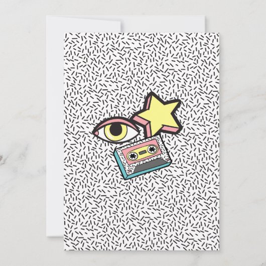 Invitation 90s Retro Era Theme Party Event (Dos)