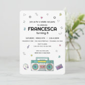 Invitation 90's Totally Rad Music Thème Anniversaire (Debout devant)