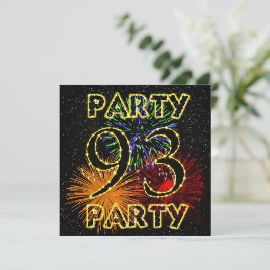 Invitation 93e anniversaire avec feu d'artifice (Debout devant)