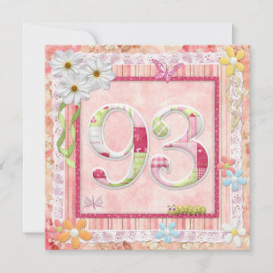 Invitation 93ème anniversaire style scrapbooking