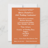 Invitation 95 ans glorieux !-Anniversaire Fête/Lily orange (Dos)