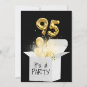 Invitation 95e anniversaire Ballons d'or en boîte blanche (Devant)