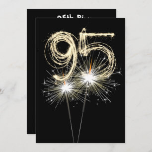 Invitation 95e anniversaire fête Sparkler