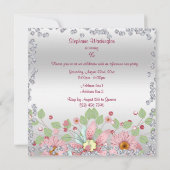 Invitation 95e anniversaire Floral Display & Diamonds (Dos)