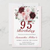 Invitation 95e anniversaire Modèles modifiables (Devant)