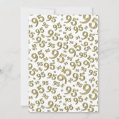 Invitation 95e anniversaire Random Number Motif Gold/White (Dos)