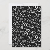 Invitation 95e anniversaire Random Number Motif noir/blanc (Dos)
