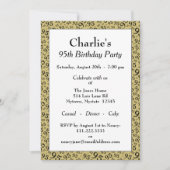 Invitation 95e anniversaire Random Number Motif noir/or (Devant)