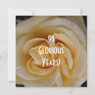 Invitation 95e anniversaire - Rose jaune