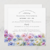 Invitation 95e anniversaire Septembre Mois de naissance Carré (Devant / Derrière)