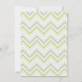 Invitation 96e Pois vert et gris et Chevron (Dos)