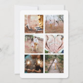 Invitation 9 Photo Couples Fête des mariées Chic Script Moder (Dos)