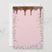 Invitation 9e Anniversaire Avec Glace Au Chocolat Et Saupoudr (Dos)