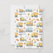 Invitation 9e anniversaire Construction Boy Anniversaire Invi (Dos)