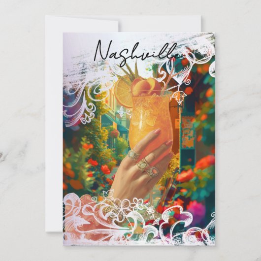 Invitation *~* A101 29 PHOTO Cocktail Nashville EVJF (Devant)